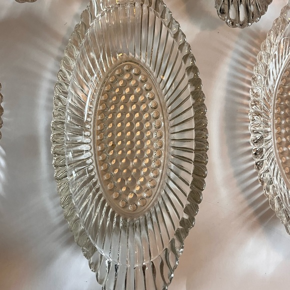 Vintage National Glass Clear Jeannette 9” Gondola Sundae Dessert Dishes Set Of 5 - Picture 7 of 10